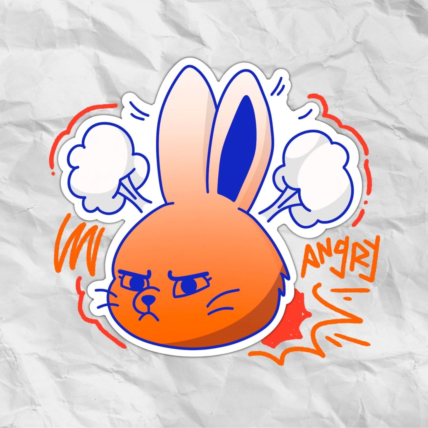 Angry Bunny Sticker – JUMPINPNG
